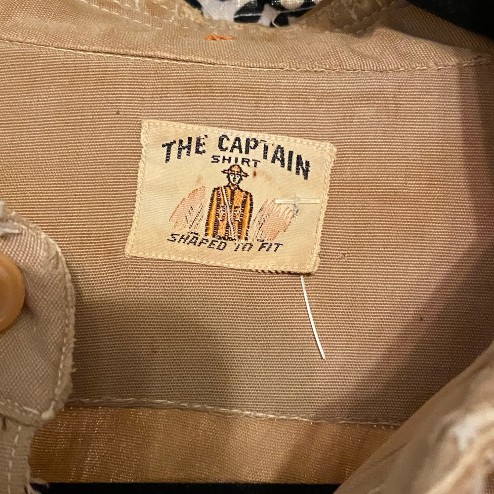 Vintage 1940s era ASHCRAFT BROS. FLYING SERVICE technician work shirt. - Picture 6 of 9